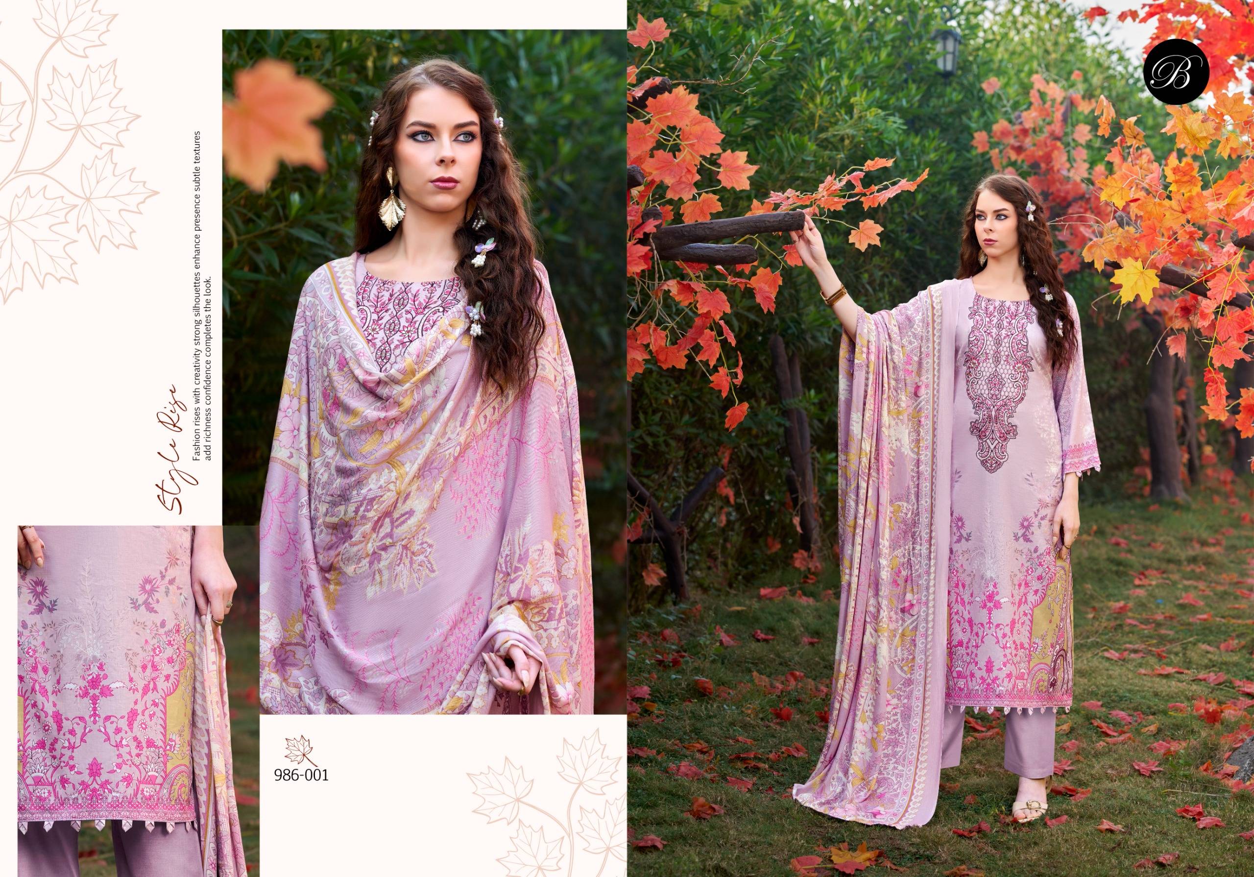 NAIRA VOL-146 by BelliZa 986-001 To 986-008 Series Stylish Beautiful Colourful Printed Pure Cotton Dresses At Wholesale Price